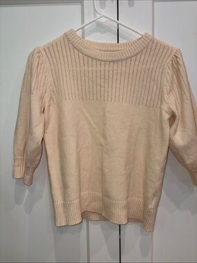 Baltic Born Cream Knit Short-Sleeve Sweater